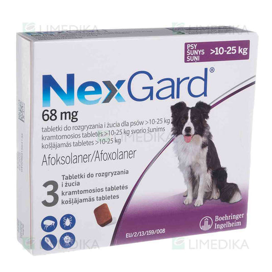 NexGard Chewables Tick & Flea Control for Large Dogs - 3 Tablets