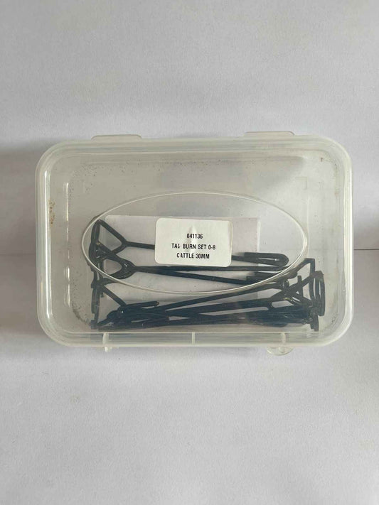 Tag Burn Set Cattle 0-8 30mm