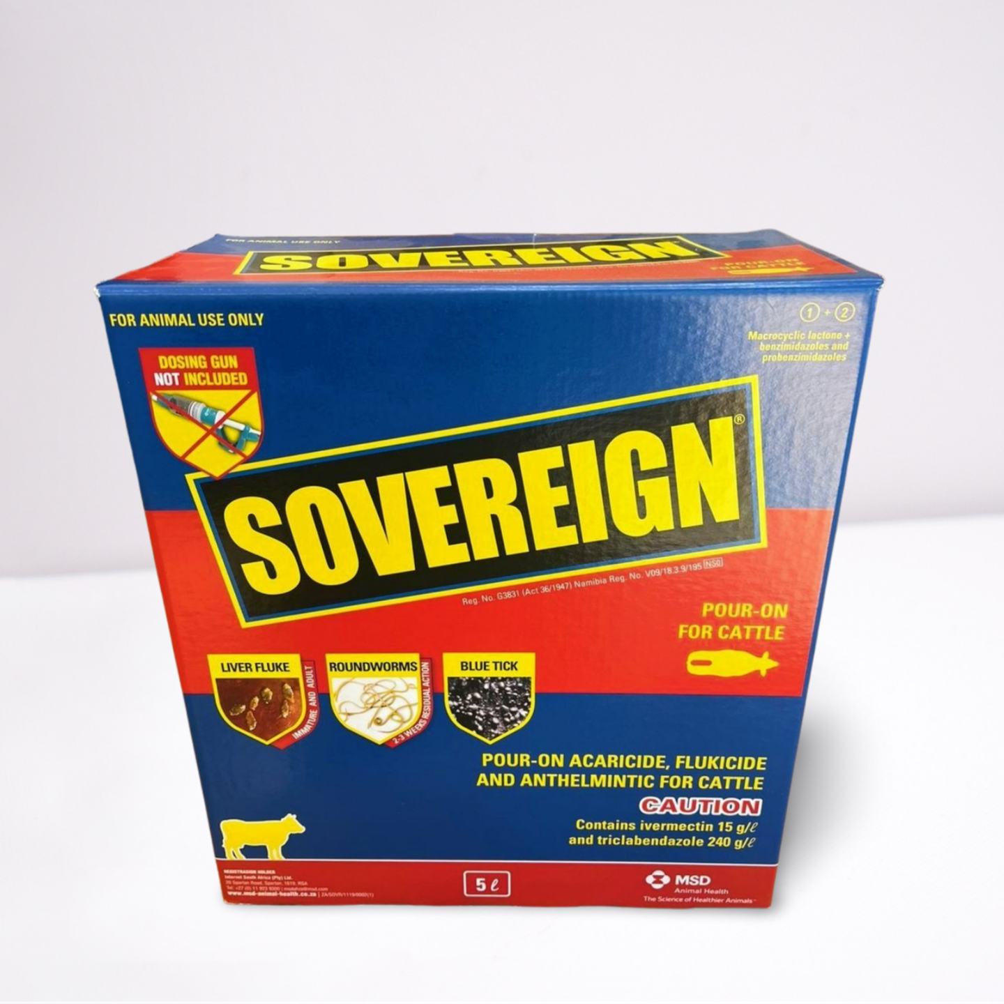 Sovereign Pour On 5L (without applicator) - Bovivet Inc - Livestock Health
