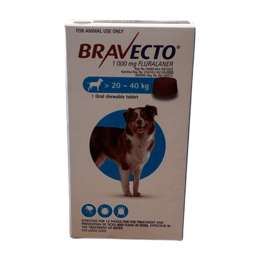 Bravecto Chew for Large Dogs 20–40kg - Bovivet Inc - Livestock Health