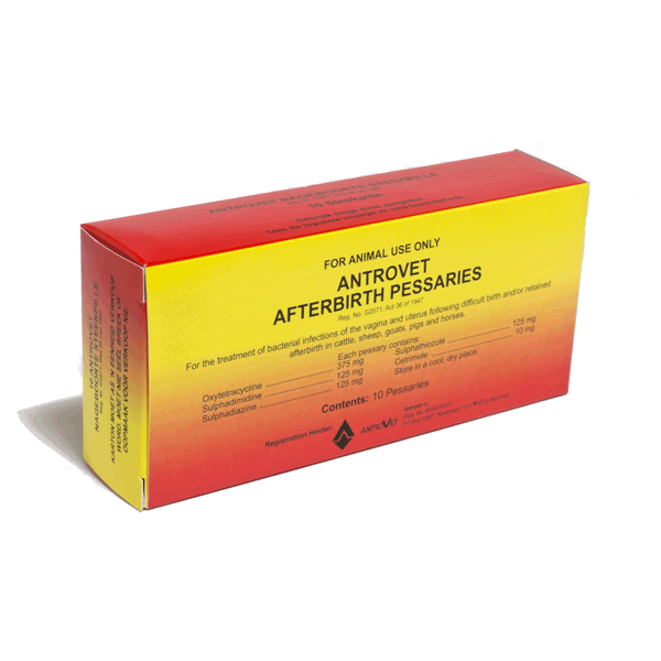 Afterbirth Pessaries box (10)– Post-Birth Infection Treatment for livestock - Bovivet Inc - Livestock Health